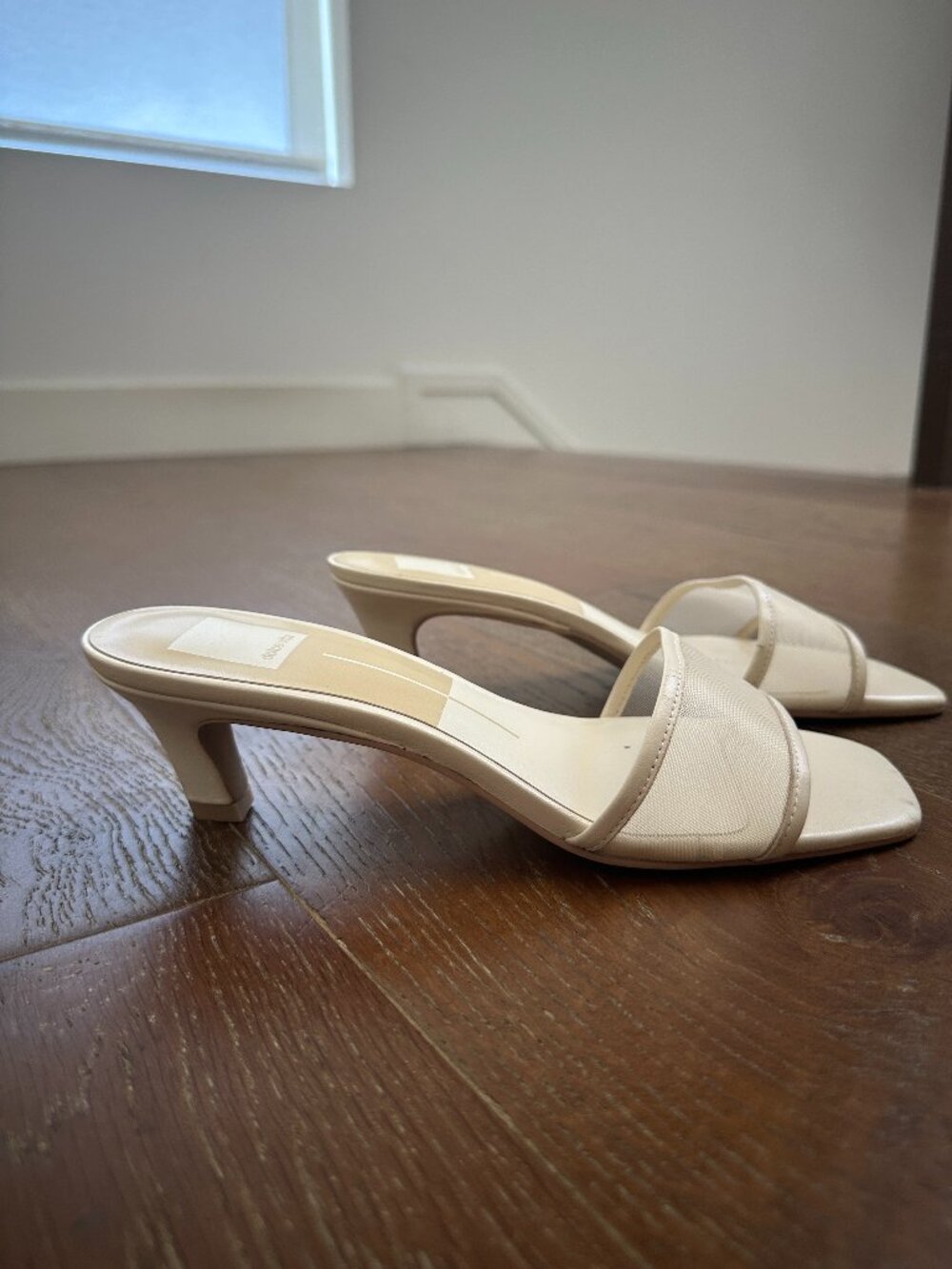 Dolce Vita Rexa Mesh Sandal in Creme Mesh